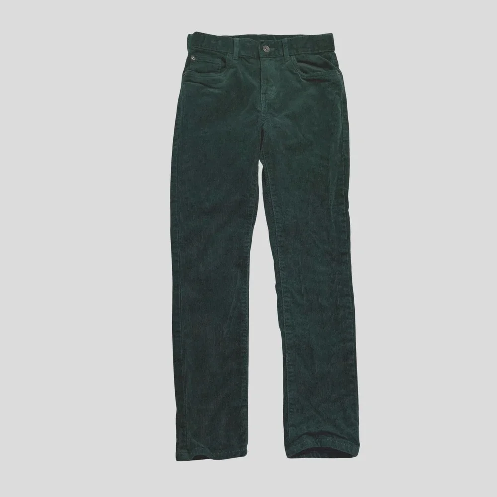 The Children's Place Corduroy Pants Boy 10 Hunter Green Straight Leg Adjustable